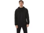 Asics chaqueta de punto cepillado jacquard hombre negro rendimiento activa