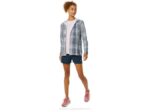 Asics chaqueta gráfica mujer azul francés rosa estilo moderno - Image 4