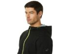 Asics chaqueta impermeable hombre negro peligro verde rendimiento activo - Image 4