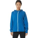 Asics chaqueta impermeable mujer lago azul claro estilo y comodidad