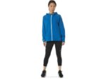 Asics chaqueta impermeable mujer lago azul claro estilo y comodidad - Image 4