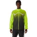 Asics chaqueta ligera hombre rendimiento ralladura lima negro