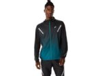 Asics chaqueta lite-show hombre rendimiento negro pino moderno