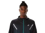 Asics chaqueta lite-show hombre rendimiento negro pino moderno - Image 6