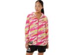 Asics chaqueta mujer brillo rosa elegante y cómoda