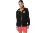 Asics chaqueta mujer rendimiento negro estilo moderno y cómodo