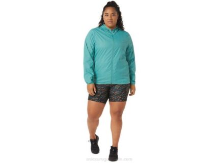 Asics chaqueta plegable mujer salvia azul claro estilo moderno