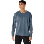 Asics chaquetón hombre sana manga larga azul acero
