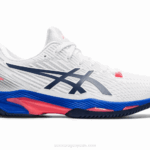Asics chaquetón velocidad de solución blanco estilo deportivo