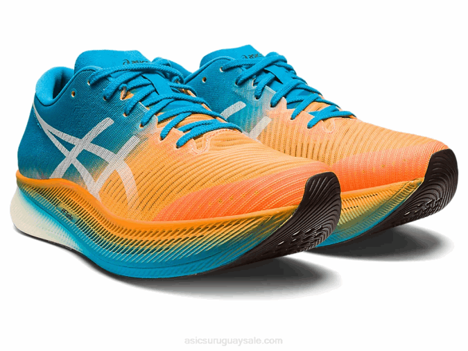 Asics cielo de metavelocidad naranja pop azul isla zapatillas deportivas - Image 2
