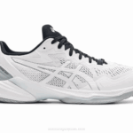 Asics cielo élite ff 2 zapatillas blancas y plateadas