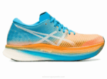 Asics cielo metavelocidad naranja pop azul isla rendimiento deportivo