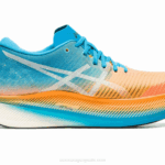 Asics cielo metavelocidad naranja pop azul isla rendimiento deportivo