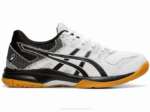 Asics cohete de gel 9 zapatillas blancas y negras