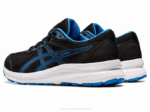 Asics competidor 8 grado negro azul eléctrico para escuela - Image 3