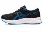 Asics competidor 8 grado negro azul eléctrico para escuela - Image 4