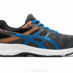 Asics Competir 6 Grado Escuela Gris Azul Deportivos