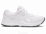 Asics Competir 7 Grado Escuela Zapatillas Blancas y Rosas