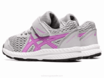 Asics Competir 7 Zapatillas Niños Gris Piedmont Brillo Lavanda - Image 3