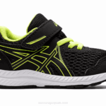 Asics Competir 7 Zapatillas Niños Negro Verde Peligro