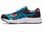 Asics Competir 8 Grado Escuela Negro Azul Isla Rendimiento - Image 4