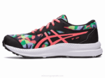 Asics Competir 8 Grado Negro Papaya Zapatillas Escolares - Image 4