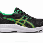 Asics Competir 8 Grado Ralladura Lima Negra Zapatillas Deportivas