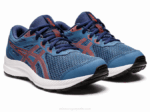 Asics Competir 8 Grado Zapatillas Tomate Azul Cherry - Image 2