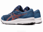Asics Competir 8 Grado Zapatillas Tomate Azul Cherry - Image 3