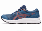 Asics Competir 8 Grado Zapatillas Tomate Azul Cherry - Image 4
