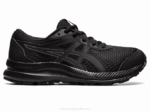 Asics Competir 8 Grado Zapatos Negro Gris para Escuela