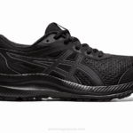 Asics Competir 8 Grado Zapatos Negro Gris para Escuela