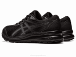 Asics Competir 8 Grado Zapatos Negro Gris para Escuela - Image 3
