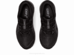 Asics Competir 8 Grado Zapatos Negro Gris para Escuela - Image 6