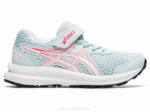 Asics contend 7 preescolar ángel aguamarina y blanco