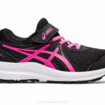 Asics contend 7 preescolar negro rosa intenso calzado deportivo