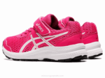 Asics contend 7 tenis preescolar rosa brillante y blanco - Image 3