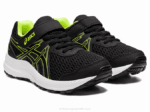 Asics Contend 7 Zapatillas Preescolar Negro Verde Peligro - Image 2