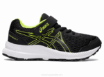 Asics Contend 7 Zapatillas Preescolar Negro Verde Peligro