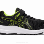 Asics Contend 7 Zapatillas Preescolar Negro Verde Peligro