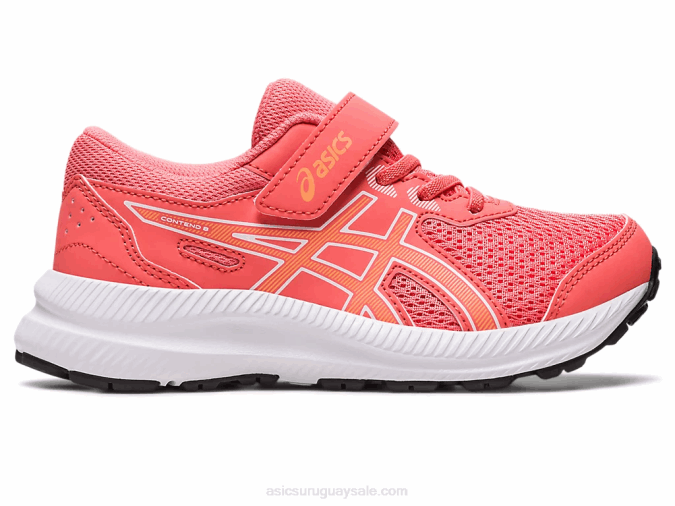 Asics contend 8 preescolar duna de papaya verano zapatillas cómodas para niños - Image 1