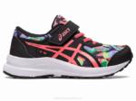 Asics Contend 8 Preescolar Negro Papaya Zapatillas Deportivas Divertidas