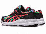 Asics Contend 8 Preescolar Negro Papaya Zapatillas Deportivas Divertidas - Image 3