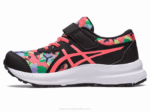 Asics Contend 8 Preescolar Negro Papaya Zapatillas Deportivas Divertidas - Image 4