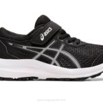 Asics contend 8 preescolar zapatillas blancas y negras