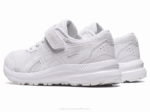 Asics contend 8 zapatillas preescolar blancas cómodas y estilosas - Image 3