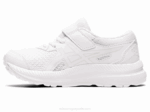 Asics contend 8 zapatillas preescolar blancas cómodas y estilosas - Image 4
