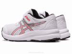 Asics contend 8 zapatillas preescolar blanco rojo eléctrico deportivas - Image 3