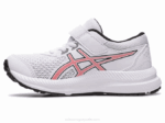 Asics contend 8 zapatillas preescolar blanco rojo eléctrico deportivas - Image 4
