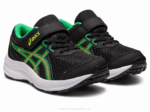 Asics Contend 8 Zapatillas Preescolar Ralladura Lima Negra - Image 2
